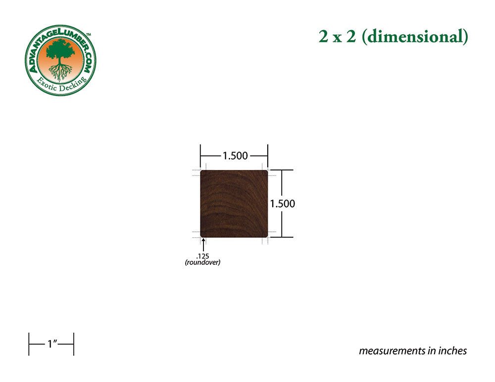 2 x 2 Ipe Wood - Advantage Lumber