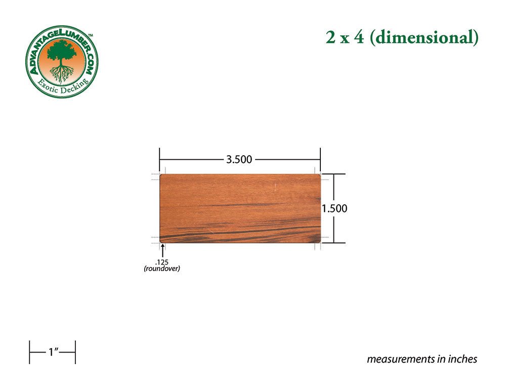 2 x 4 Tigerwood Lumber - Advantage Lumber