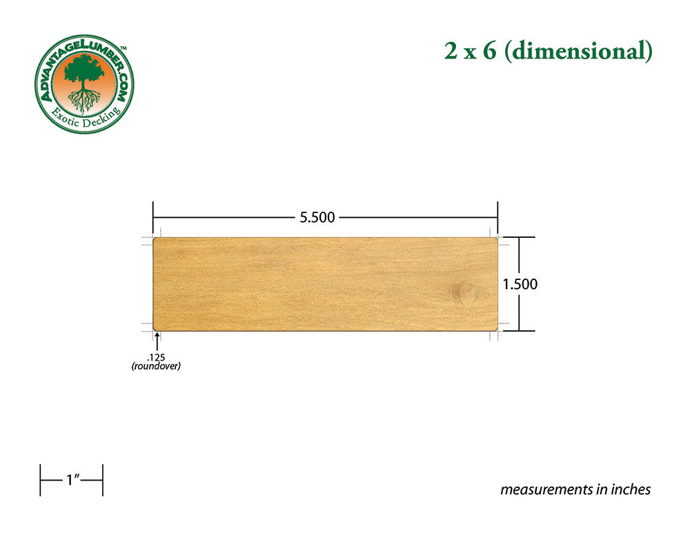 2 x 6 Garapa Wood