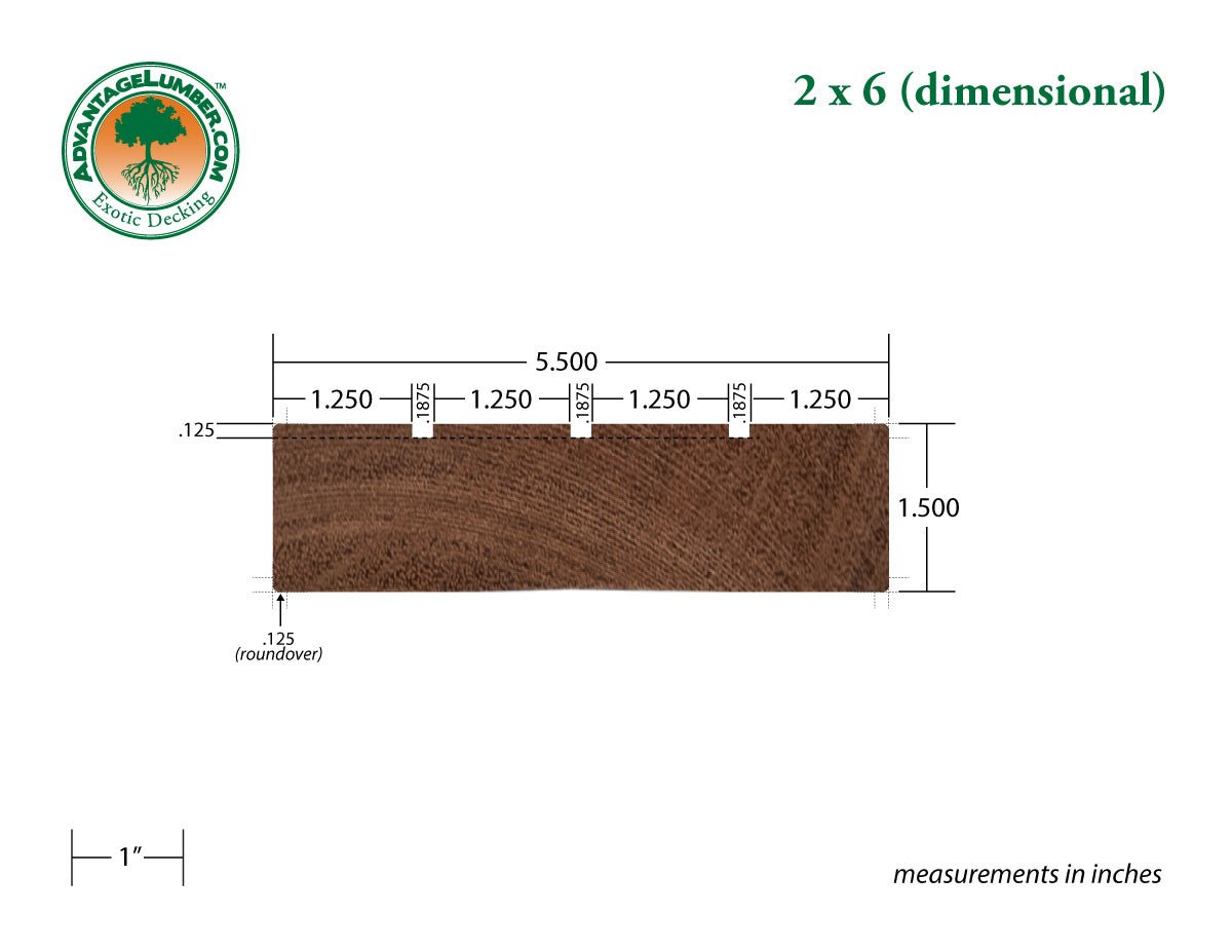 2 x 6 Mahogany (Red Balau) Wood - Advantage Lumber