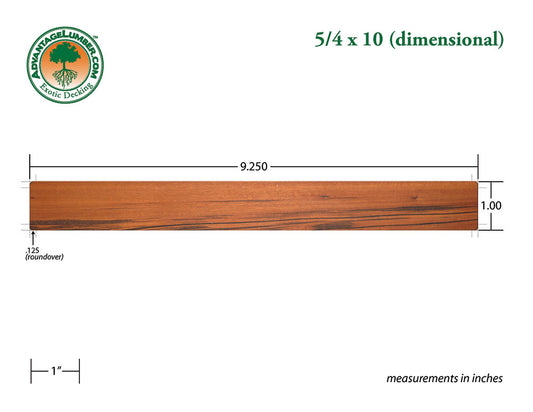 5/4 x 10 Tigerwood Lumber