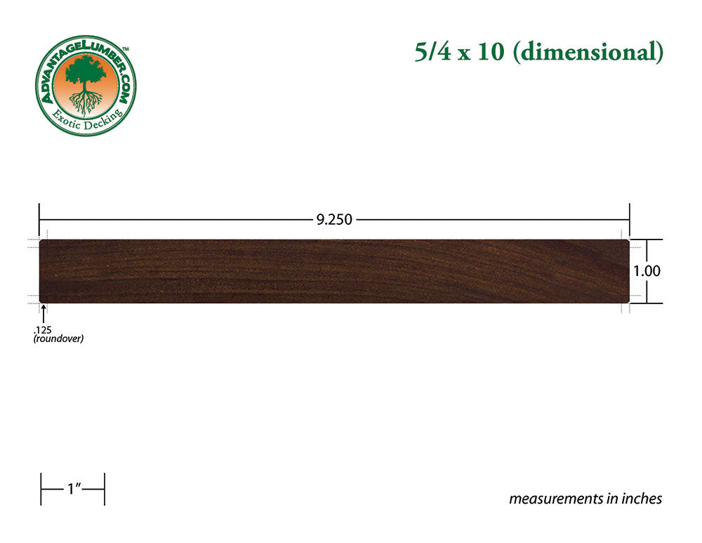 5/4 x 10 Ipe Wood Decking