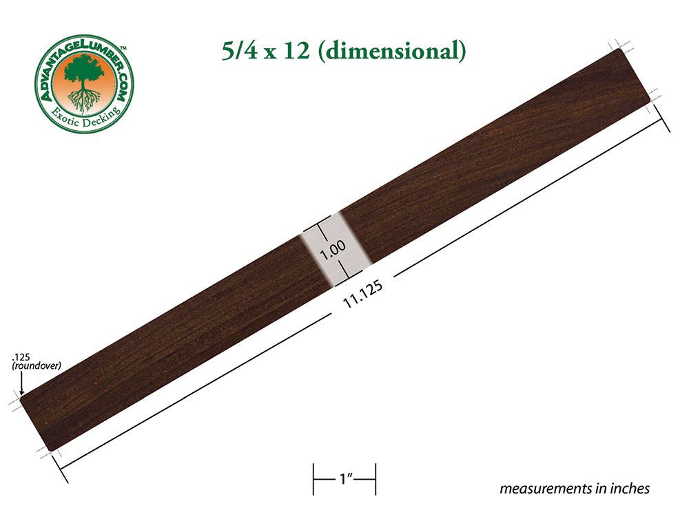 5/4 x 12 Ipe Wood Decking - Advantage Lumber
