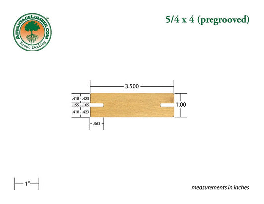 FSC® 5/4x4 Garapa Pre-Grooved - Advantage Lumber