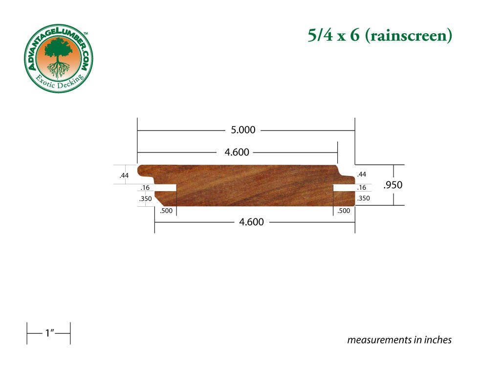 FSC® 5/4x6 Cumaru Rainscreen - Advantage Lumber