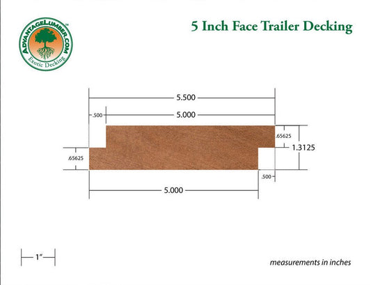 Brazilian Apitong 5" Shiplap Trailer Decking - Advantage Lumber