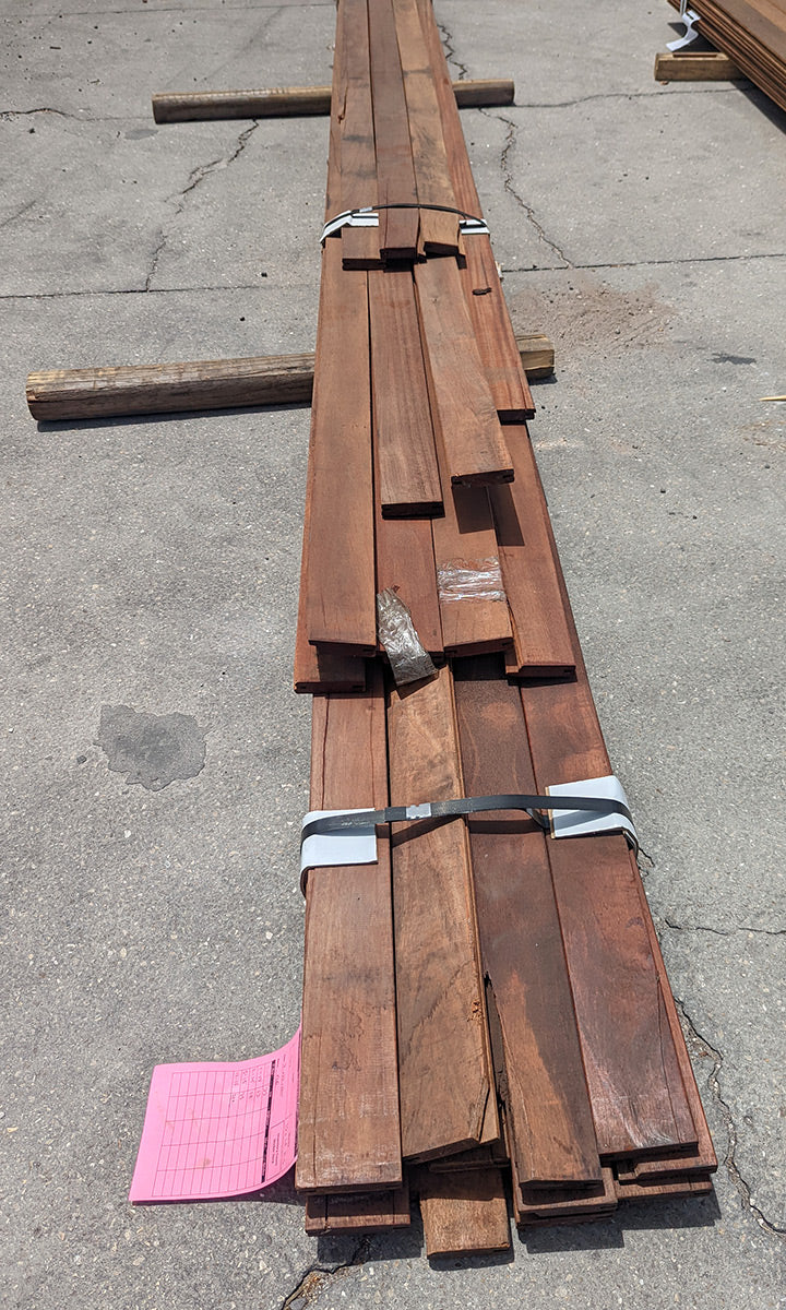 FL0222001 - 1x4+Plus Pregrooved Tigerwood