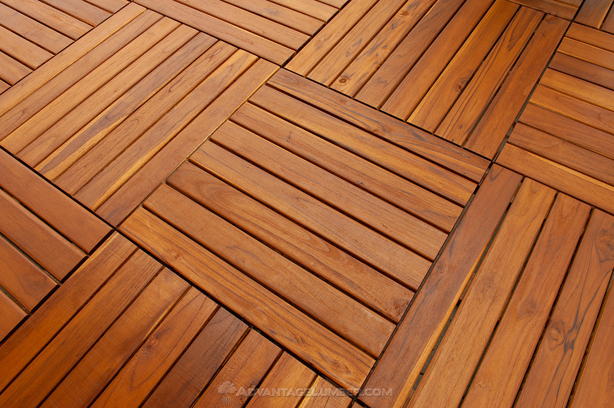 24x24 Teak Deck Tile Kit