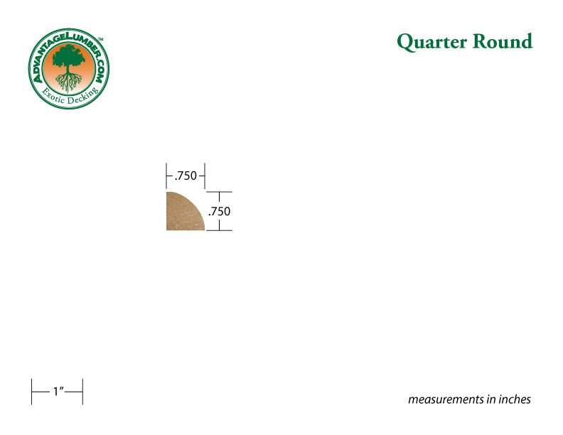 Garapa Quarter-Round Molding - Advantage Lumber