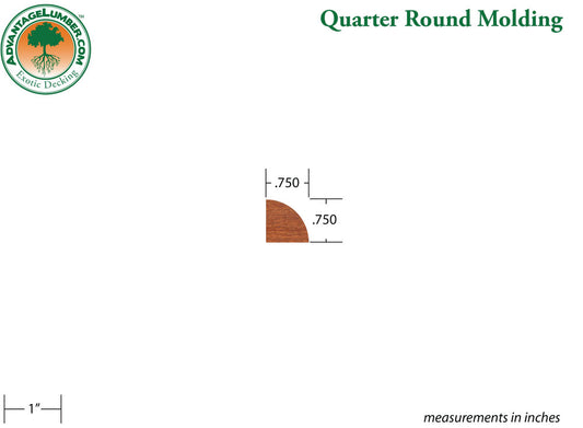 Cumaru Quarter-Round Molding