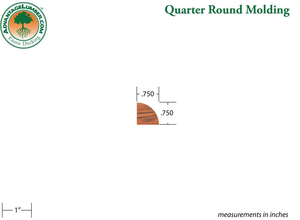 Tigerwood Quarter-Round Molding - Advantage Lumber