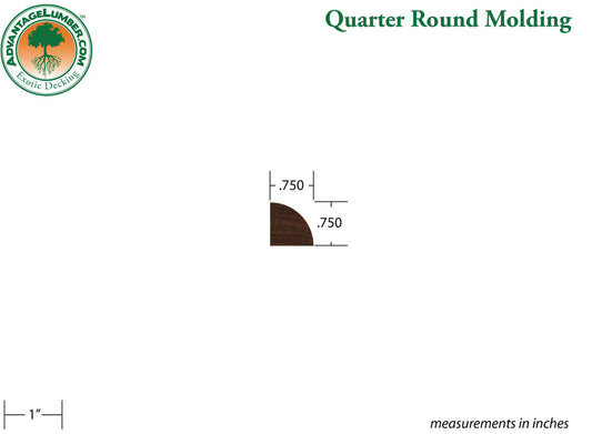 Ipe Quarter-Round Molding