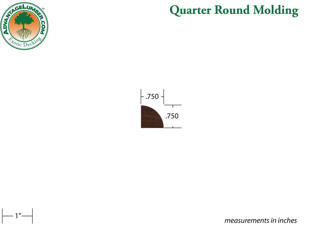 Ipe Quarter-Round Molding - Advantage Lumber