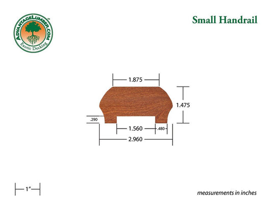 Cumaru Small Handrail - Advantage Lumber