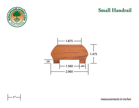 Tigerwood Small Handrail - Advantage Lumber