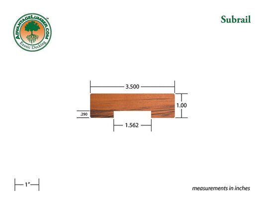Tigerwood Subrail - Advantage Lumber