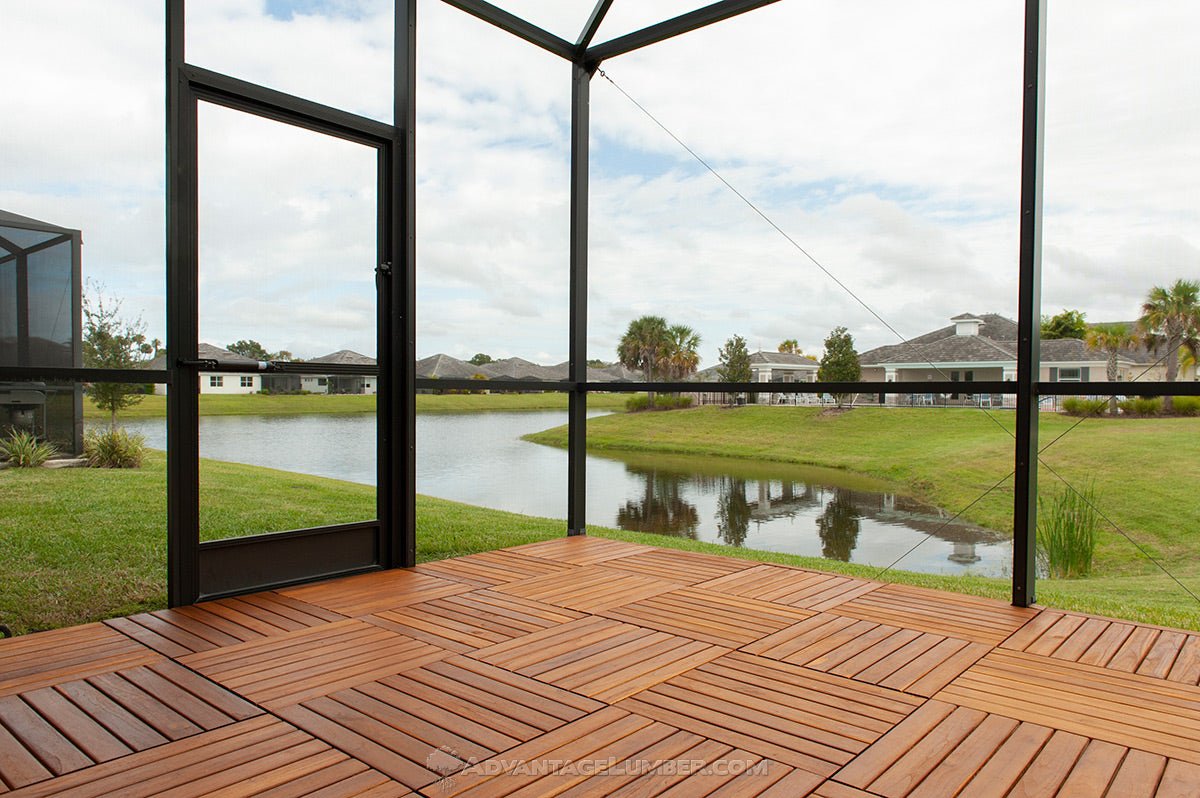 FSC Teak - Plantation Advantage Deck Tiles® 24 x 24 - Smooth - Advantage Lumber