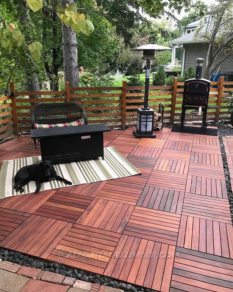 Tigerwood Advantage Deck Tiles® 24 x 24 - Smooth
