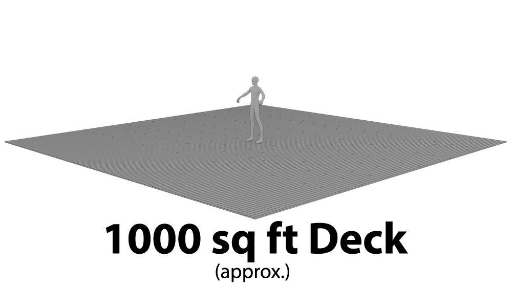 1x4 Teak Tongue & Groove Square-Edge 5'-8' Deck Surface Kit - Advantage Lumber