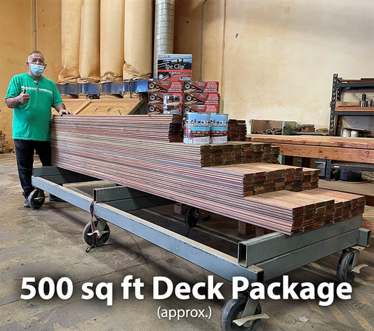 1x6 Teak Pre-Grooved 5'-8' Deck Surface Kit