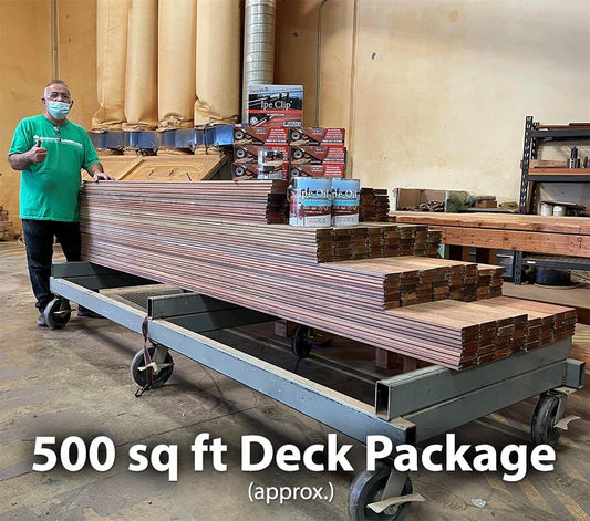 1x4 Teak Pre-Grooved 5'-8' Deck Surface Kit - Advantage Lumber