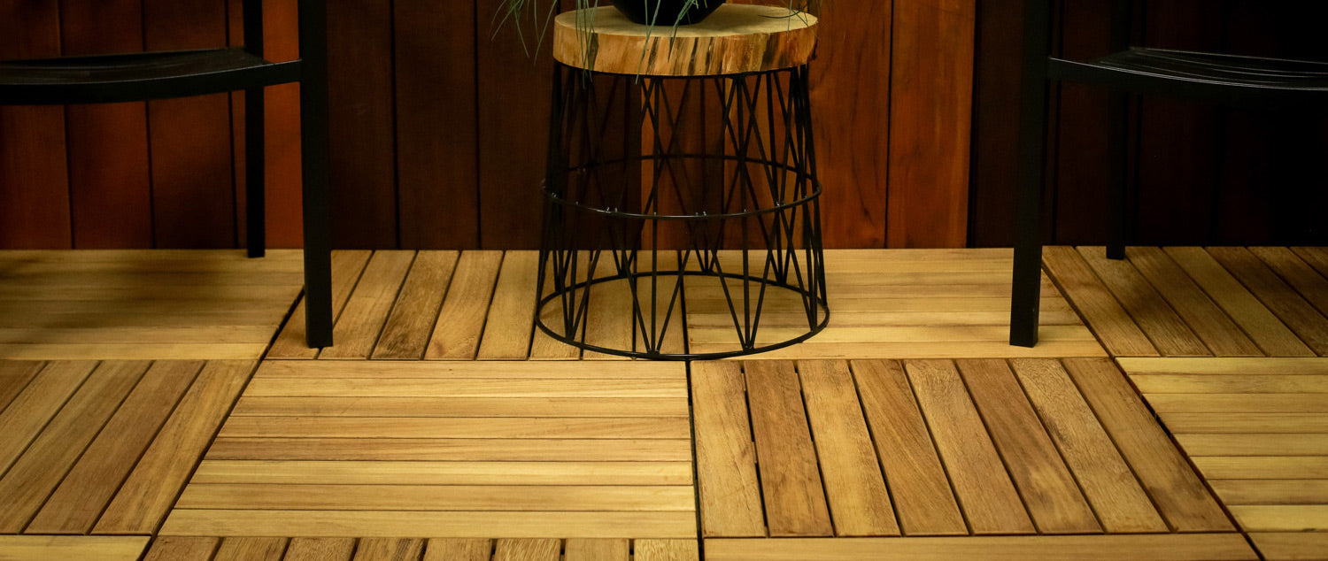 Iroko African Teak Deck Tiles