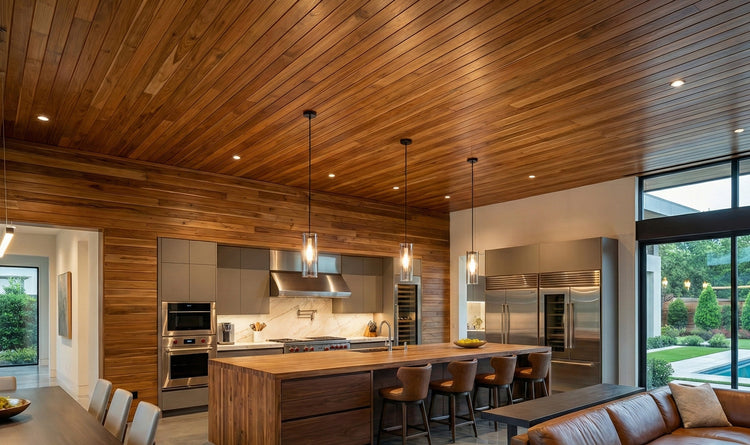 Teak Ceiling + Wall