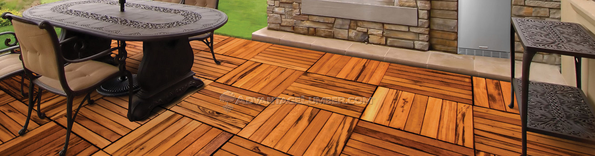 Tigerwood Deck Tiles – Advantage Lumber