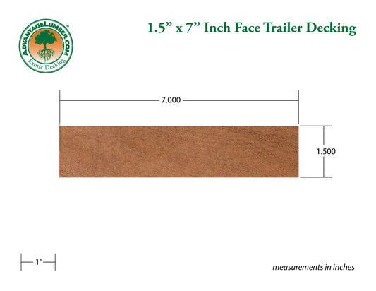 Brazilian Apitong 1.5" x 7" Trailer Decking