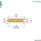 1 x 4 Poplar Wood 60° V-Joint