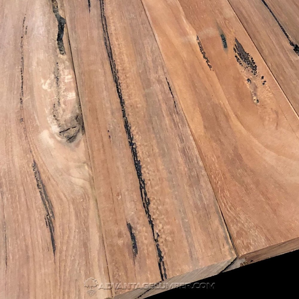 1 x 6 60° V-Joint Pecky Bolivian Walnut, Unfinished - Advantage Lumber