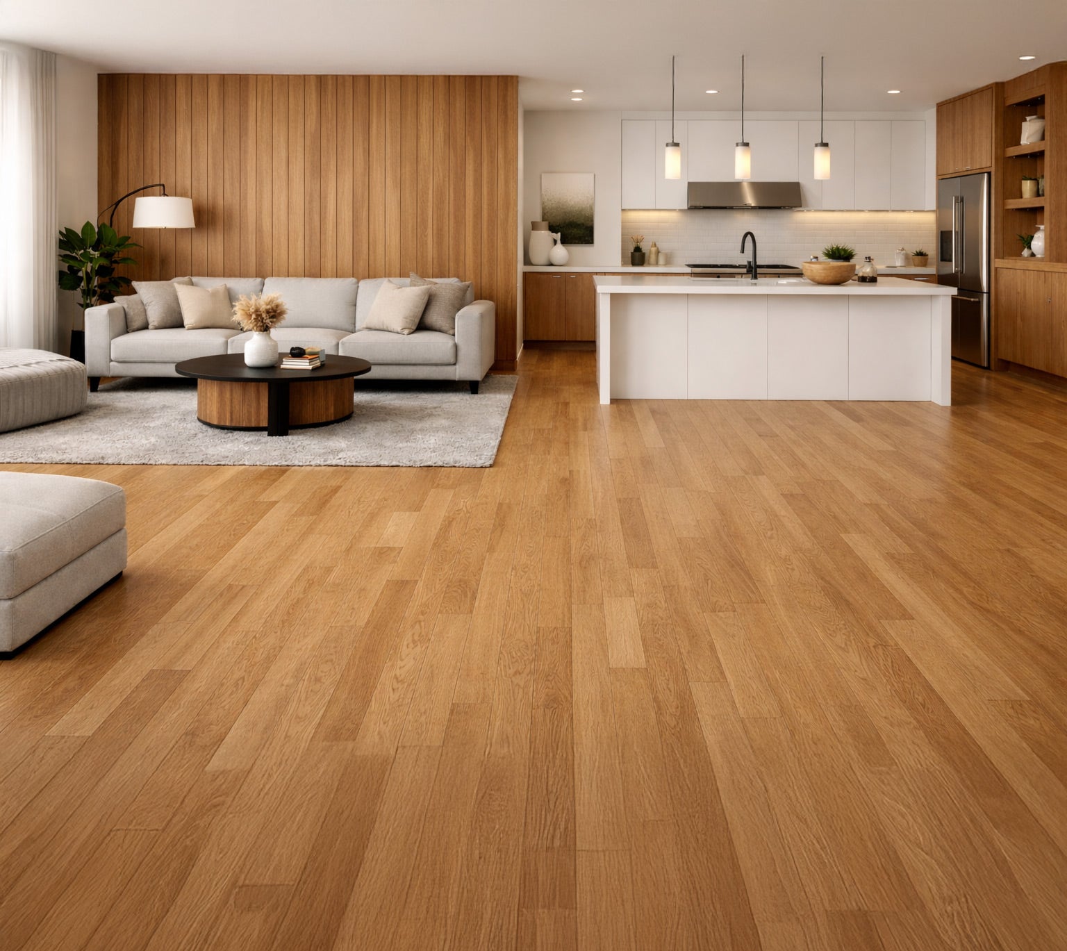 Brazilian Oak (Tauari) Solid Flooring 5″ Prefinished Satin, $6.11