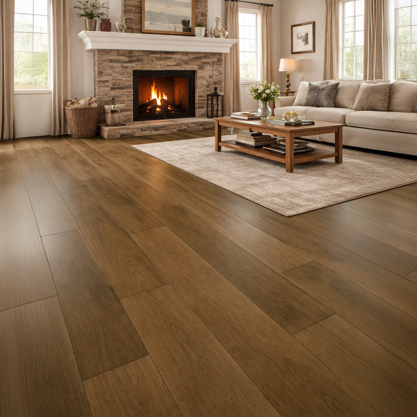 Brazilian Oak (Tauari) Monaco Engineered Flooring 7.75″ Prefinished Matte Wire-Brushed, $9.41/sqft