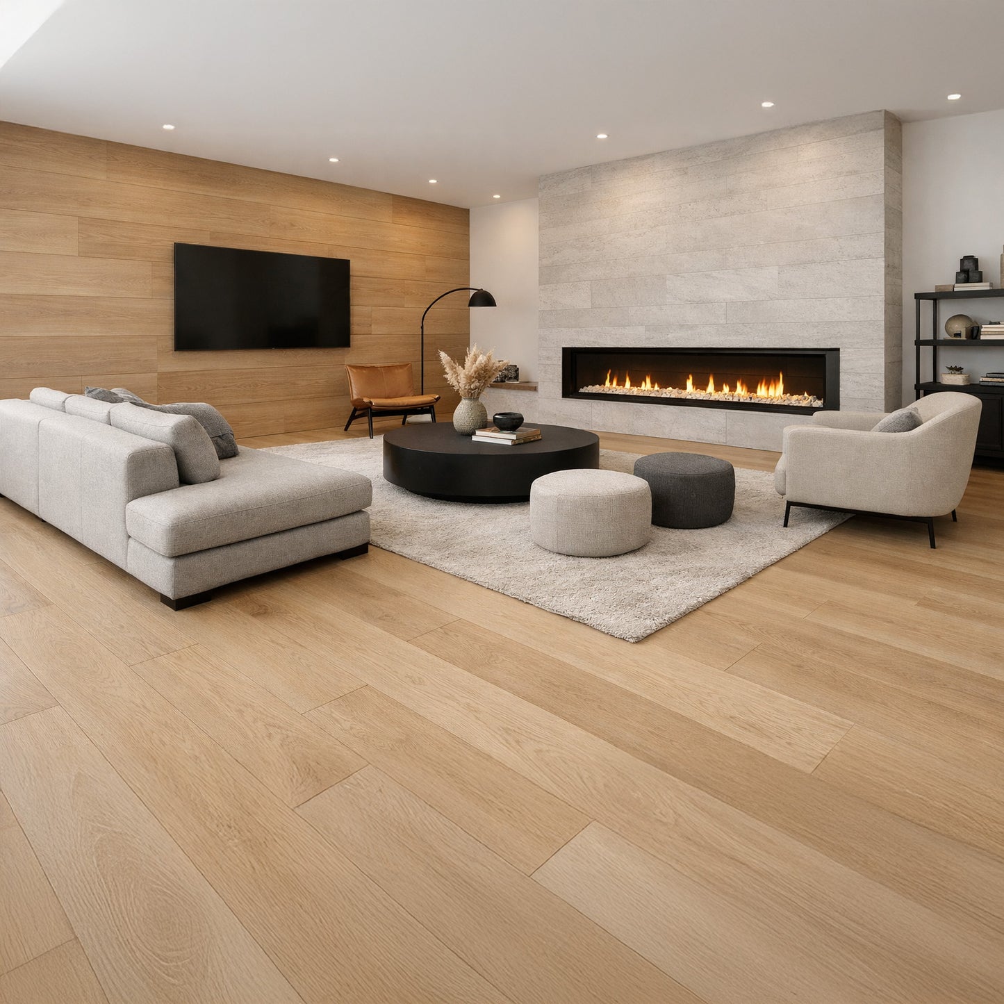 Brazilian Oak (Tauari) South Beach Engineered Flooring 5″ Prefinished Matte Wire-Brushed, $7.41/sqft