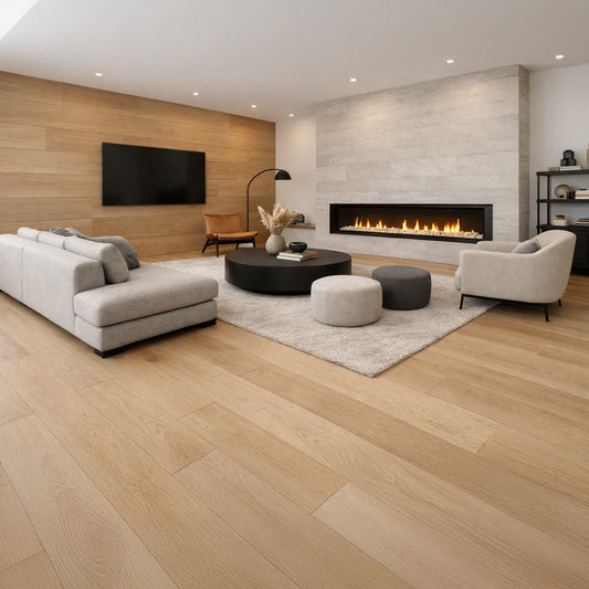 Brazilian Oak (Tauari) South Beach Engineered Flooring 7.75″ Prefinished Matte Wire-Brushed, $9.41/sqft