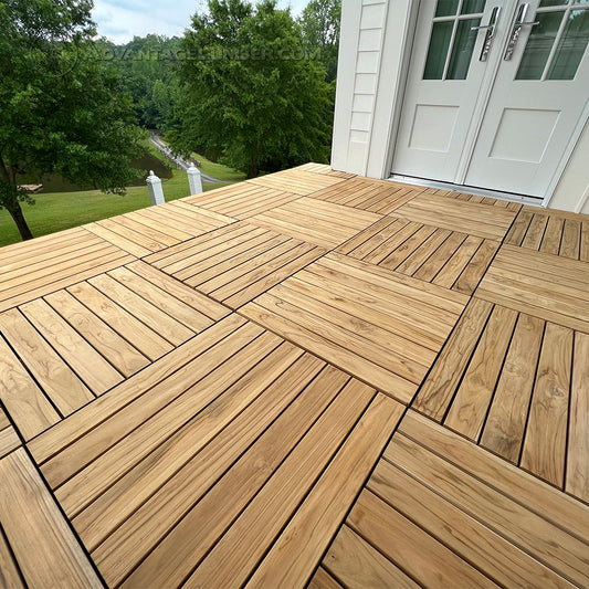 Teak - Plantation Advantage Deck Tiles® 24 x 24 - Smooth