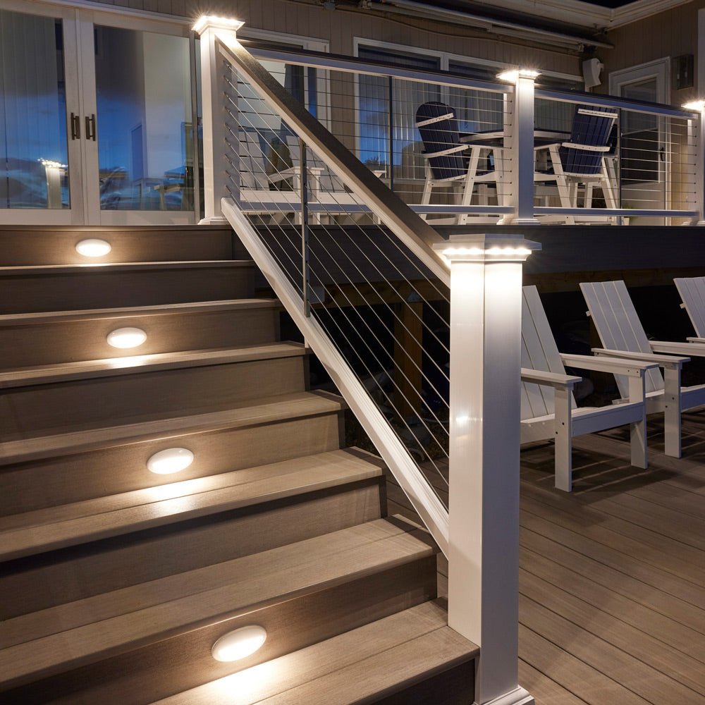High Riser Lights Deck Stair Riser Lights Deckorators® Low Voltage Deck Lighting