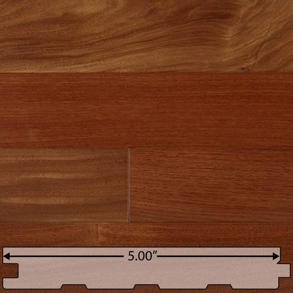 Santos Mahogany (Cabreuva) Solid Flooring 5″ Unfinished, $6.97/sqft