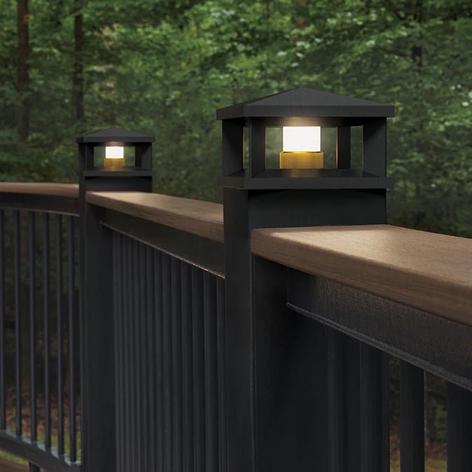 Timbertech Lighted Cap TimberTech Lantern Post Cap Light – 4-Inch LED Design - Advantage Lumber