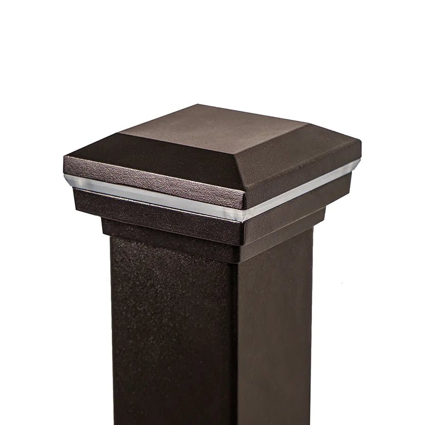 Timbertech Express Railing Post Cap TimberTech Perimeter Light Post Cap for Rail Systems - Advantage Lumber