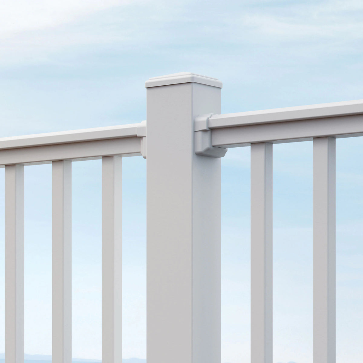 TimberTech® Reliance Rail Contour Square Vinyl Blauster Rail Kit (Level) - Advantage Lumber