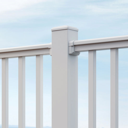 TimberTech® Reliance Rail Contour Square Vinyl Blauster Rail Kit (Level) - Advantage Lumber