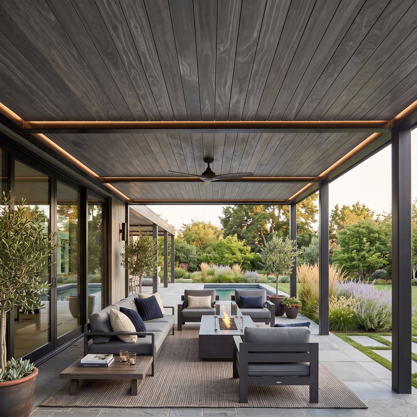 5/4x6 Gray Accoya 45° V-Groove