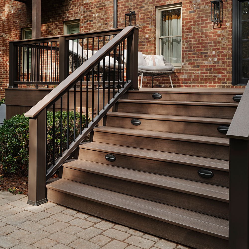 TimberTech® Advanced PVC Riser/Fascia by AZEK®, Landmark Collection® American Walnut - Advantage Lumber