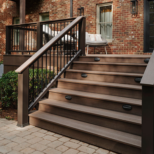 TimberTech® Advanced PVC Riser/Fascia by AZEK®, Landmark Collection® American Walnut