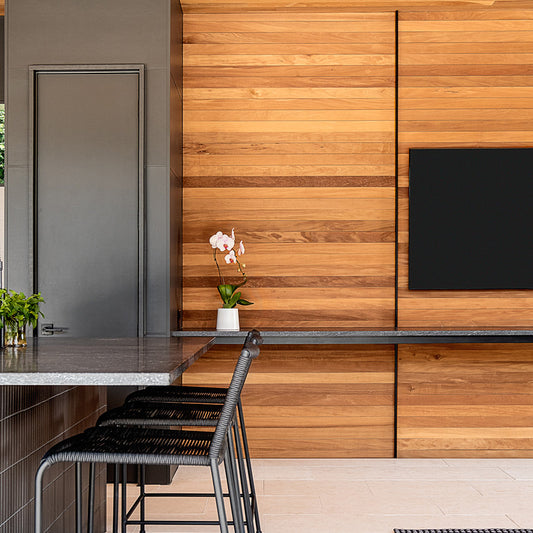 5/4x6 Random Length Garapa - Shiplap (Approx. Finished Size: .93"+/- x 5" x 7'min-18'max)