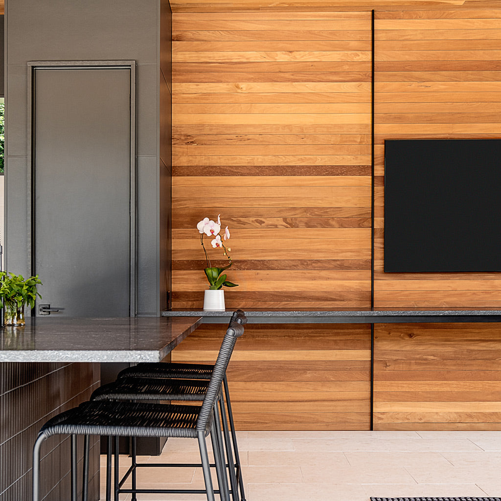 5/4x4 Random Length Garapa - Shiplap (Approx. Finished Size: .93"+/- x 3" x 7'min-18'max)