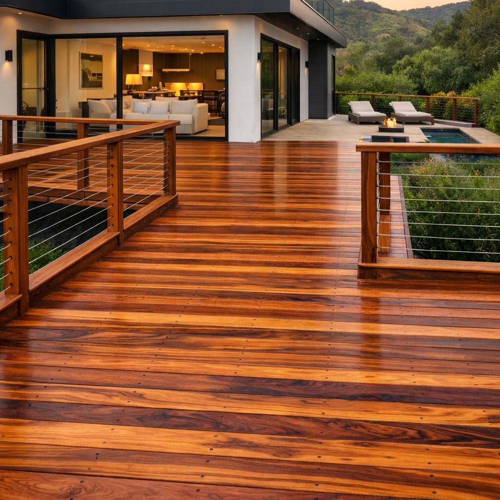 Small Handrail 2x4x3 Tigerwood (Approx. Finished Size: 1-15/32