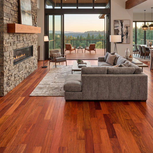 Brazilian Cherry (Jatoba) Solid Flooring 0.75″ x 5″ Prefinished Matte, $7.87/sqft