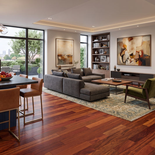 Brazilian Cherry (Jatoba) Engineered Flooring 0.375″ x3.25″ Prefinished Satin, $4.83/sqft